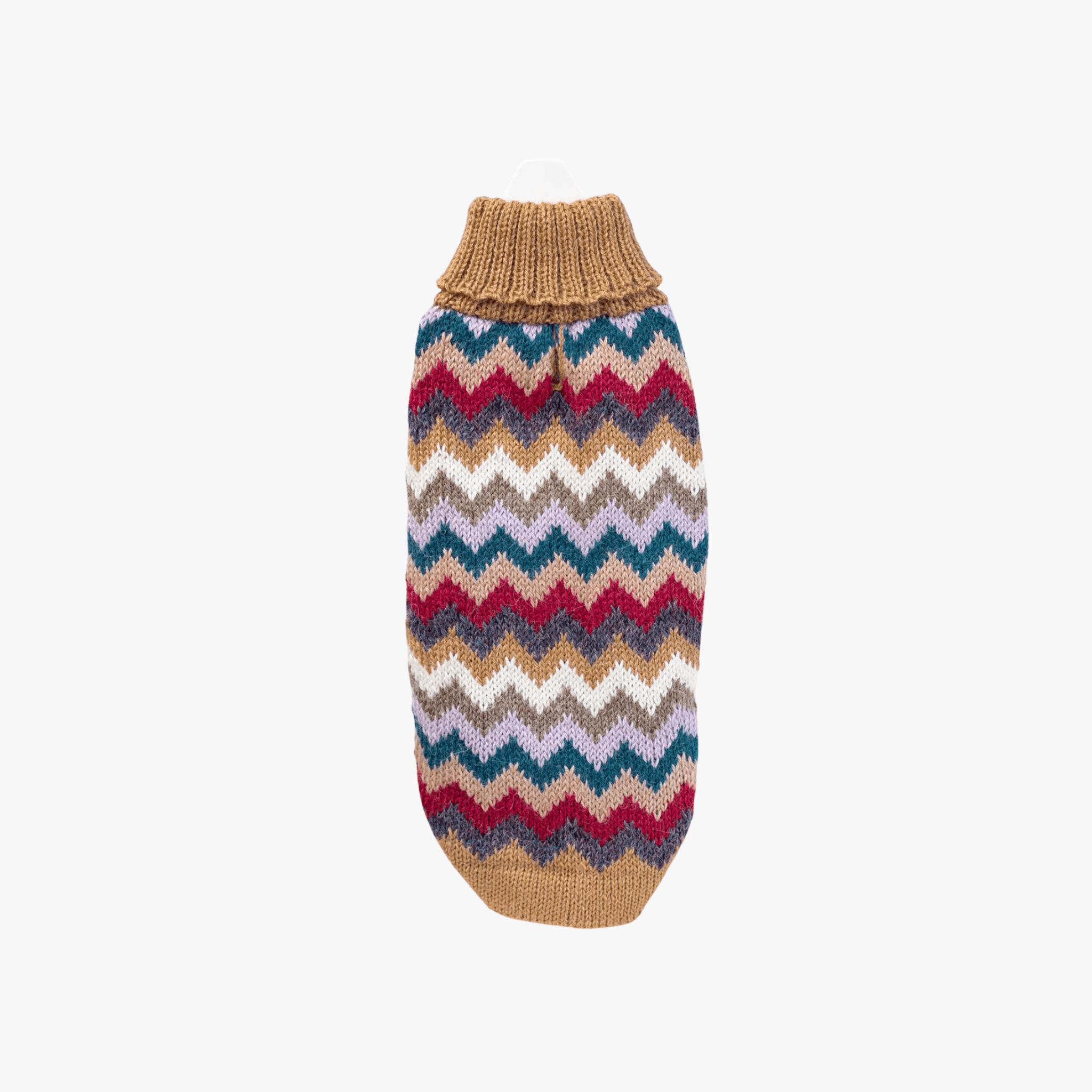 Camel Chevron Knit – Ullgenser til hund